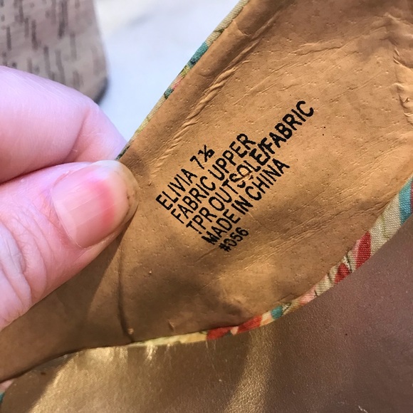 Floral Orange Blue Cream Peep Toe Bow Madden Girl Wedges 4 Inch Wedge si… - Picture 5 of 9